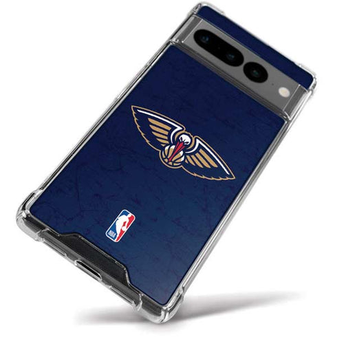NBA New Orleans Pelicans Distressed Google Pixel 7 Pro Clear Case